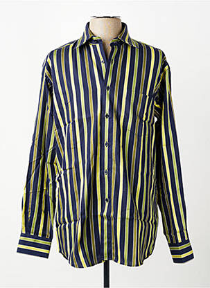 Chemise manches longues poches bleu PIERRE CARDIN homme
