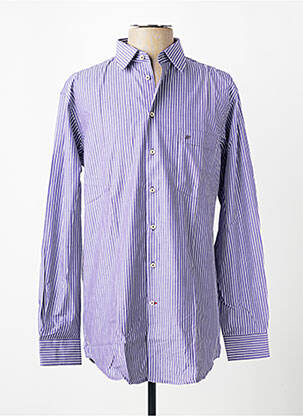 Chemise manches longues poches violet JEAN CHATEL homme