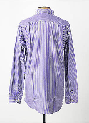 Chemise manches longues poches violet JEAN CHATEL homme
