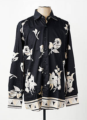 Chemise manches longues coupe cintrée noir PIERRE CARDIN homme