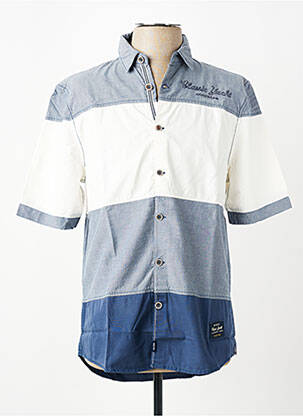 Chemise manches courtes coupe cintrée bleu GAASTRA homme