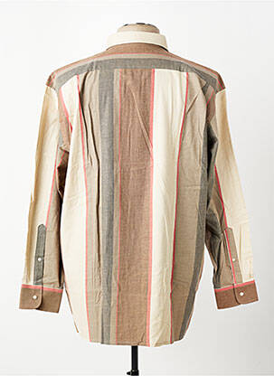 Chemise manches longues poches marron PIERRE CARDIN homme
