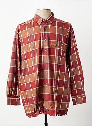 Chemise manches longues poches orange PIERRE CARDIN homme
