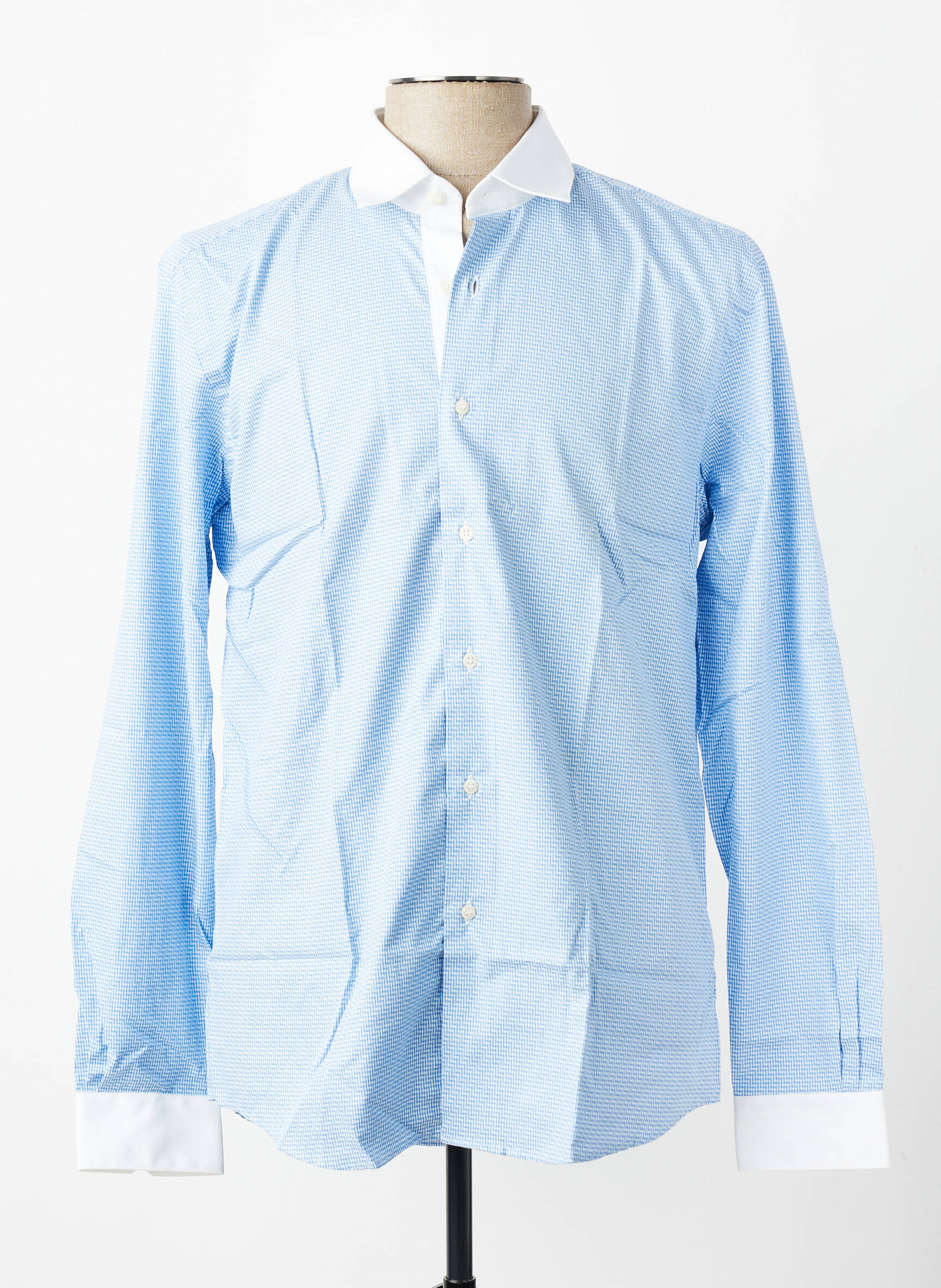 Chemise manches longues imprimé fantaisie bleu PIERRE CARDIN homme
