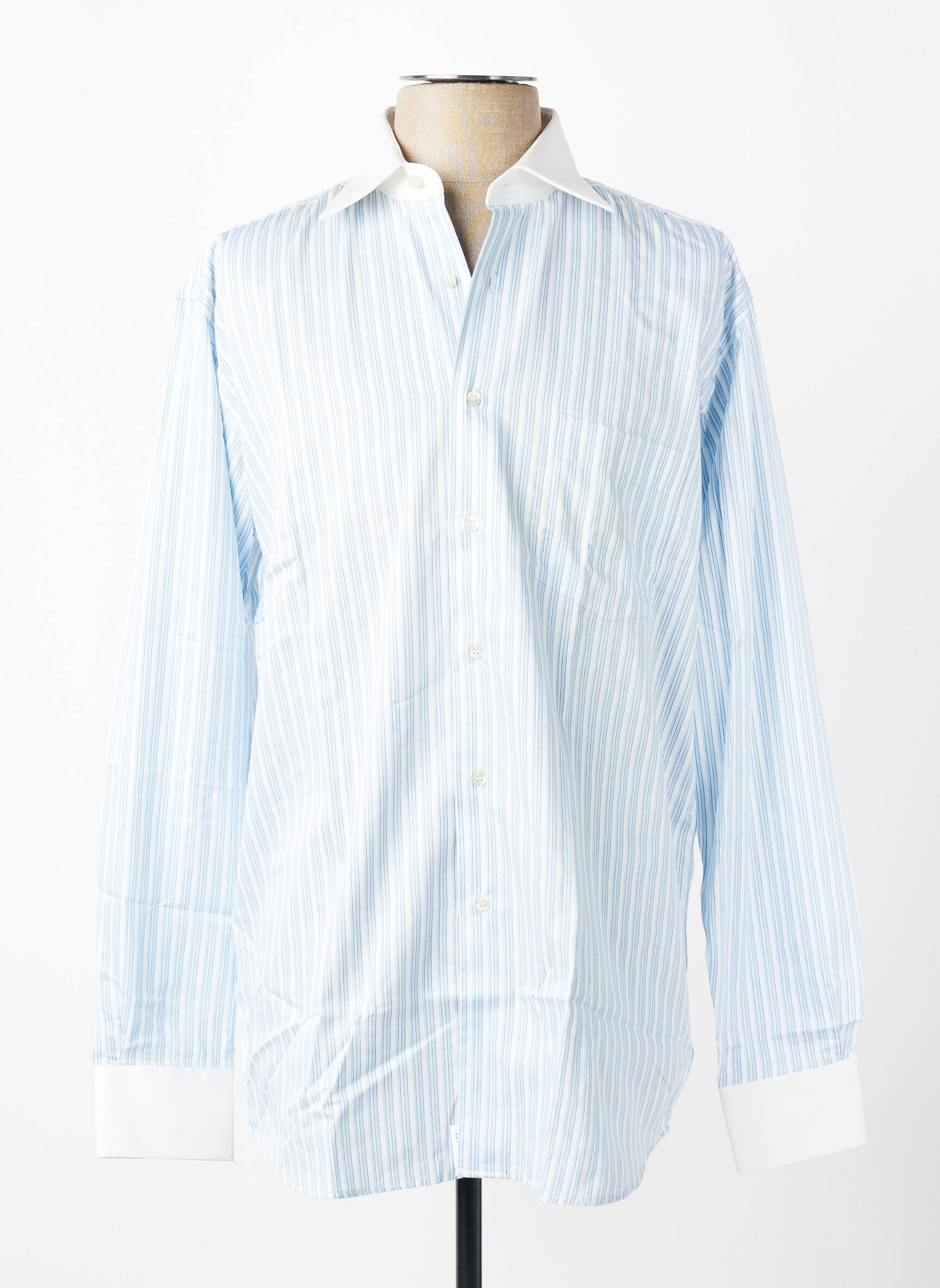 Chemise manches longues poches bleu PIERRE CARDIN homme