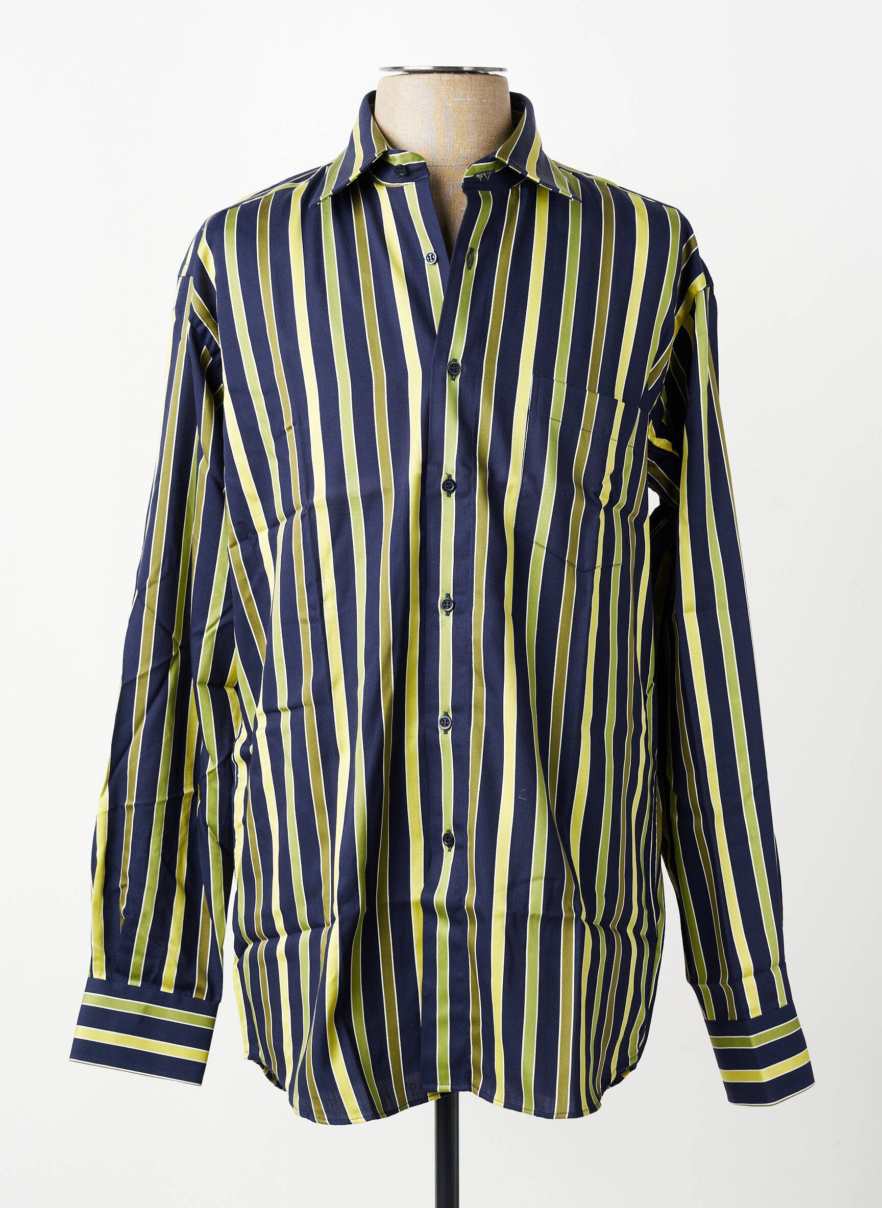 Chemise manches longues poches bleu PIERRE CARDIN homme