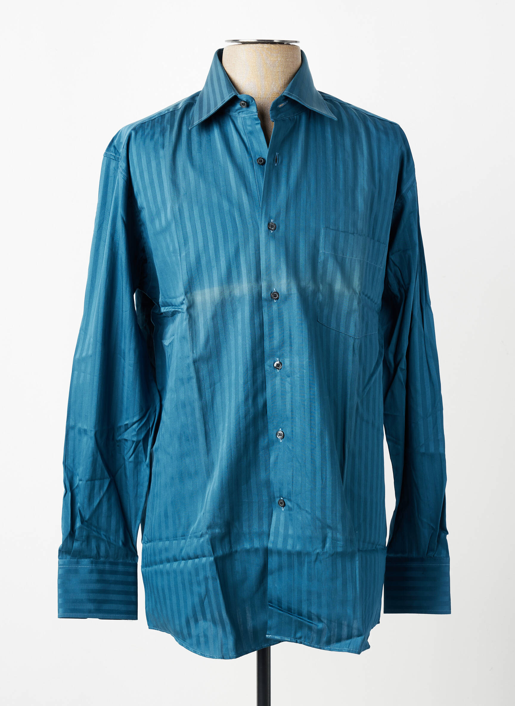 Chemise manches longues poches bleu PIERRE CARDIN homme