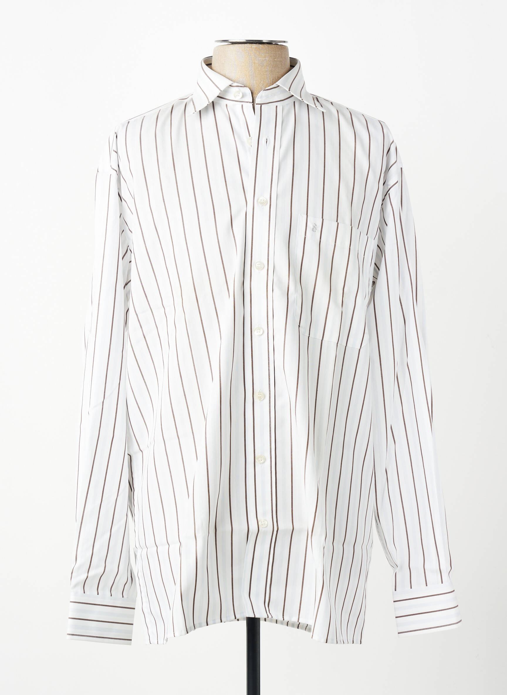 Chemise manches longues poches beige ETERNA homme