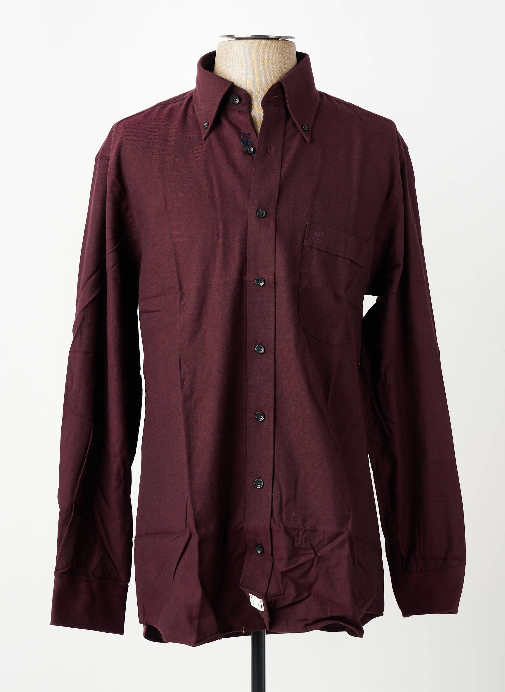 Chemise manches longues poches rouge JEAN CHANCEL homme