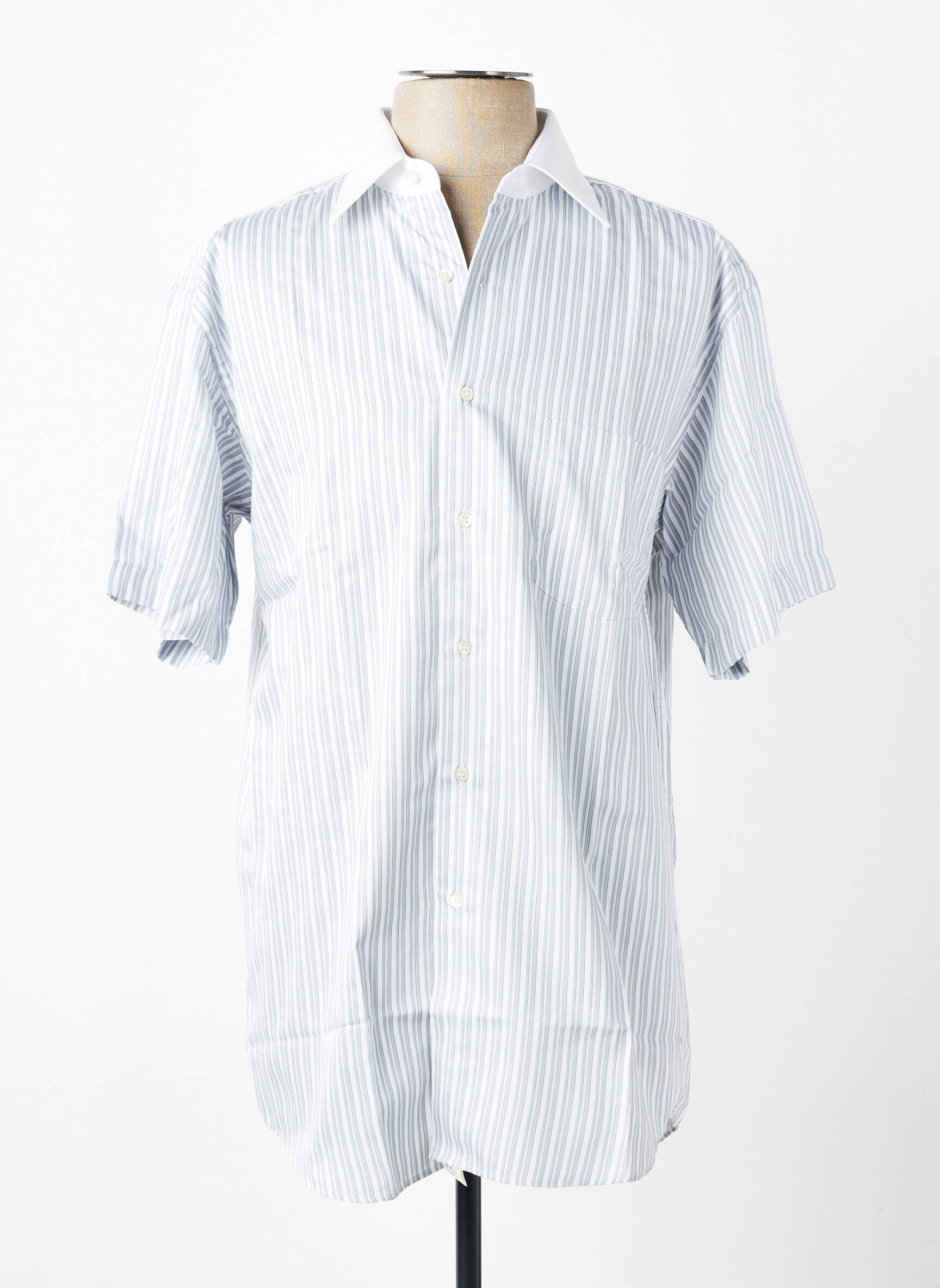 Chemise manches courtes coupe cintrée gris PIERRE CARDIN homme