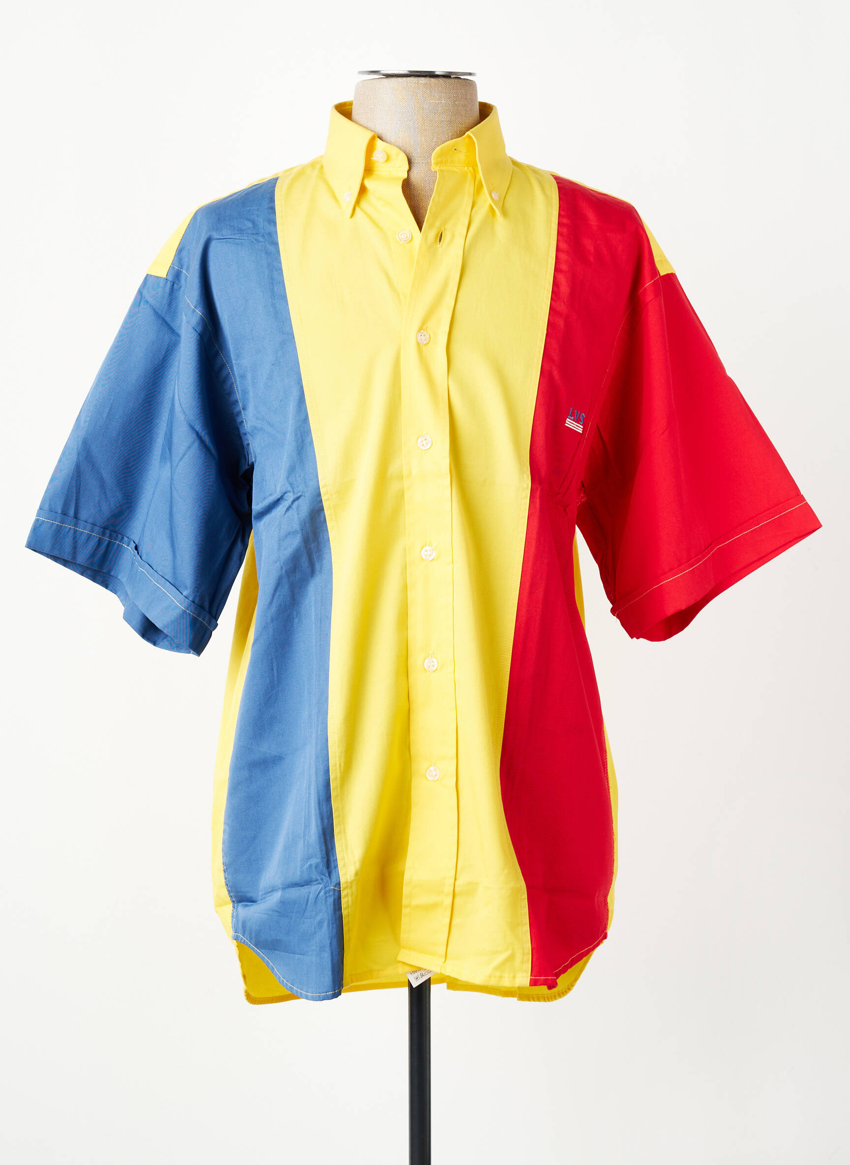 Chemise manches courtes coupe droite jaune VIAGGIO homme