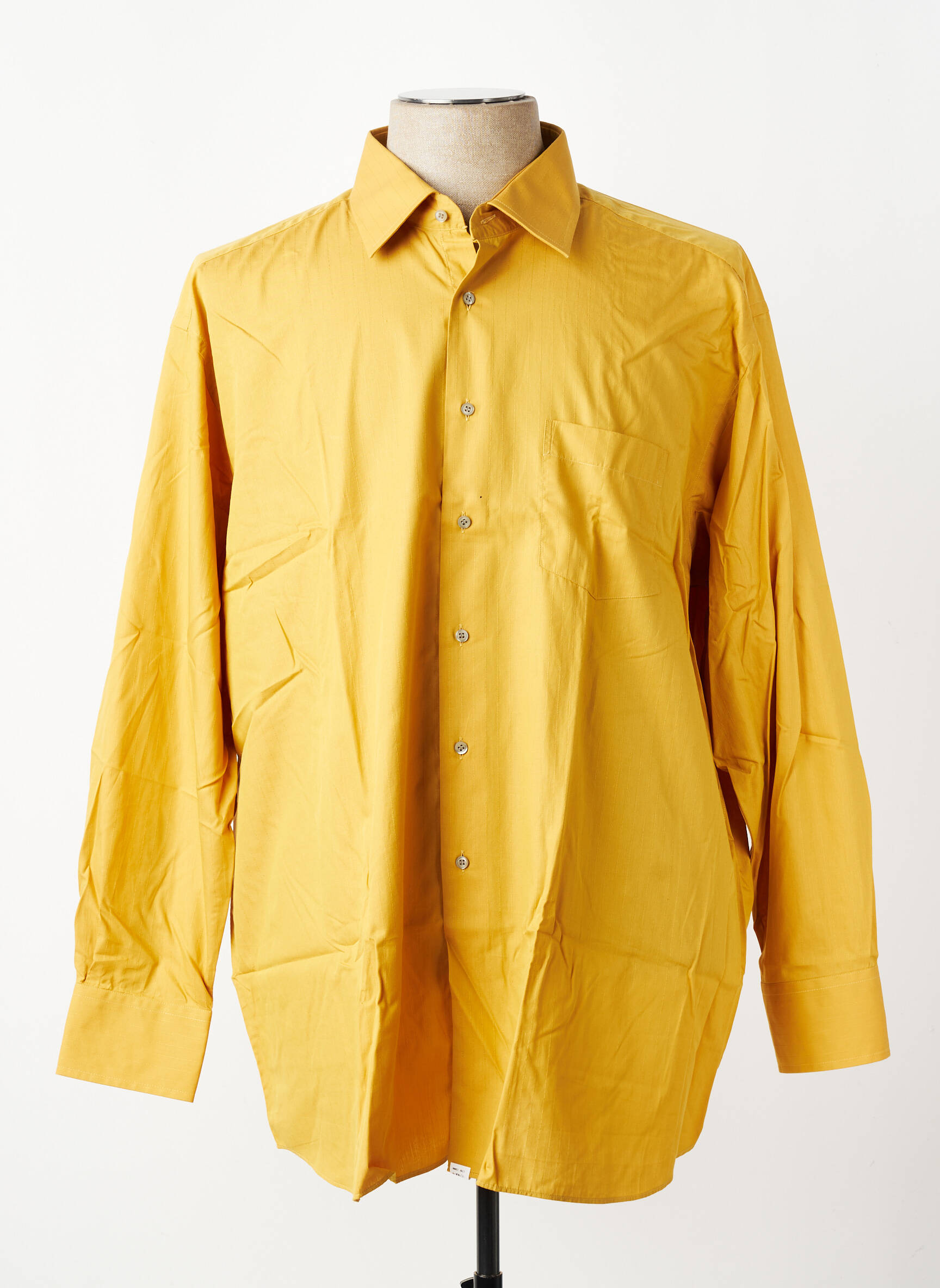 Chemise manches longues poches jaune PIERRE CARDIN homme