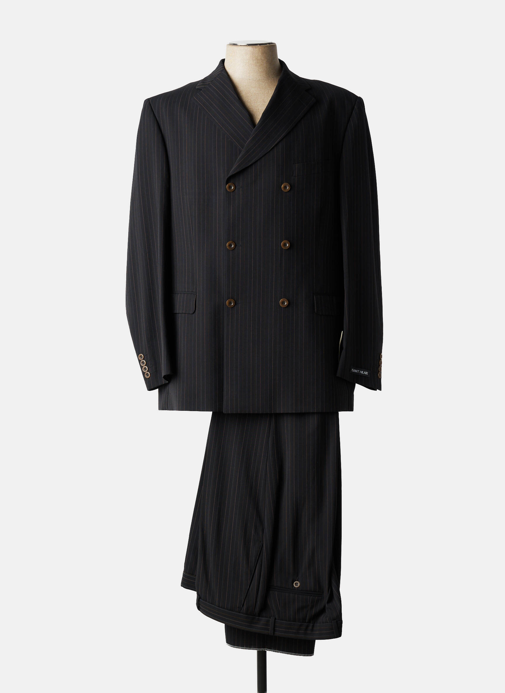 Costume de ville coupe cintrée noir BRUNO SAINT HILAIRE homme