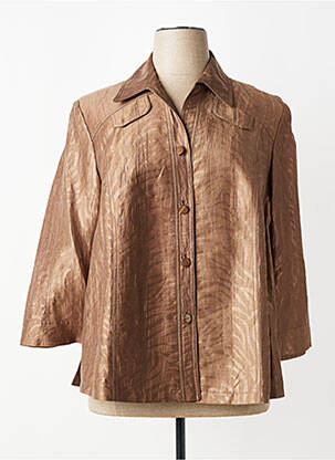 Veste chic fausses poches marron MAURICE NONET femme