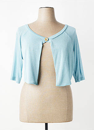 Boléro col rond bleu COCOMORE femme