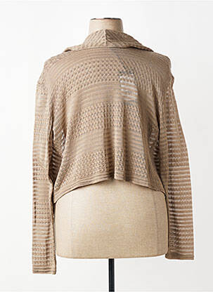 Gilet manches longues stretch marron MADO ET LES AUTRES femme