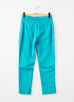 Pantalon 7/8 taille haute taille haute bleu CHRISTINE LAURE femme