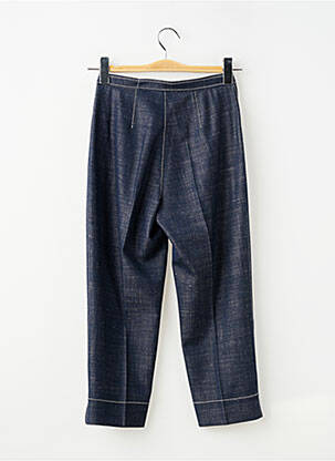 Pantalon 7/8 taille haute taille haute bleu BRUNO SAINT HILAIRE femme