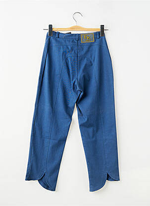 Pantacourt taille haute taille haute bleu EVA KAYAN femme