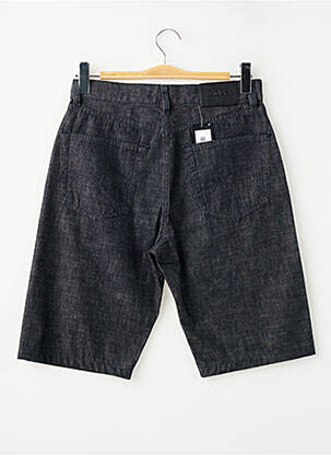 Bermuda tissage denim taille haute noir HUGO BOSS homme