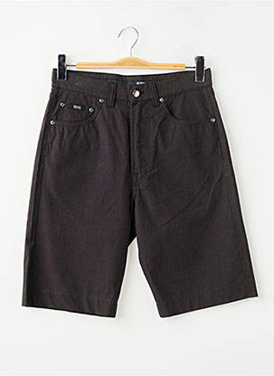 Bermuda tissage popeline taille normale noir HUGO BOSS homme