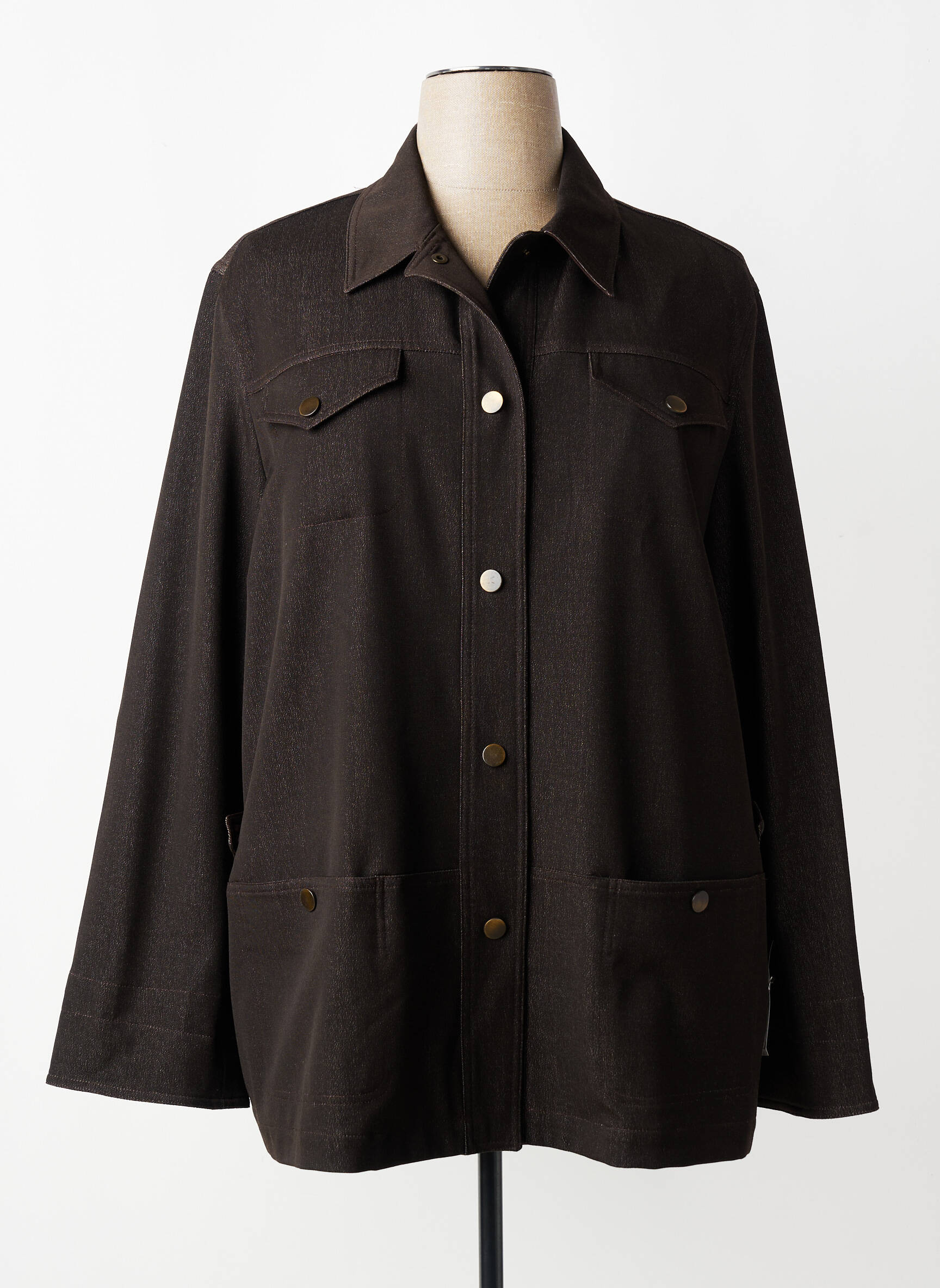 Veste casual coupe droite marron GERARD PASQUIER femme