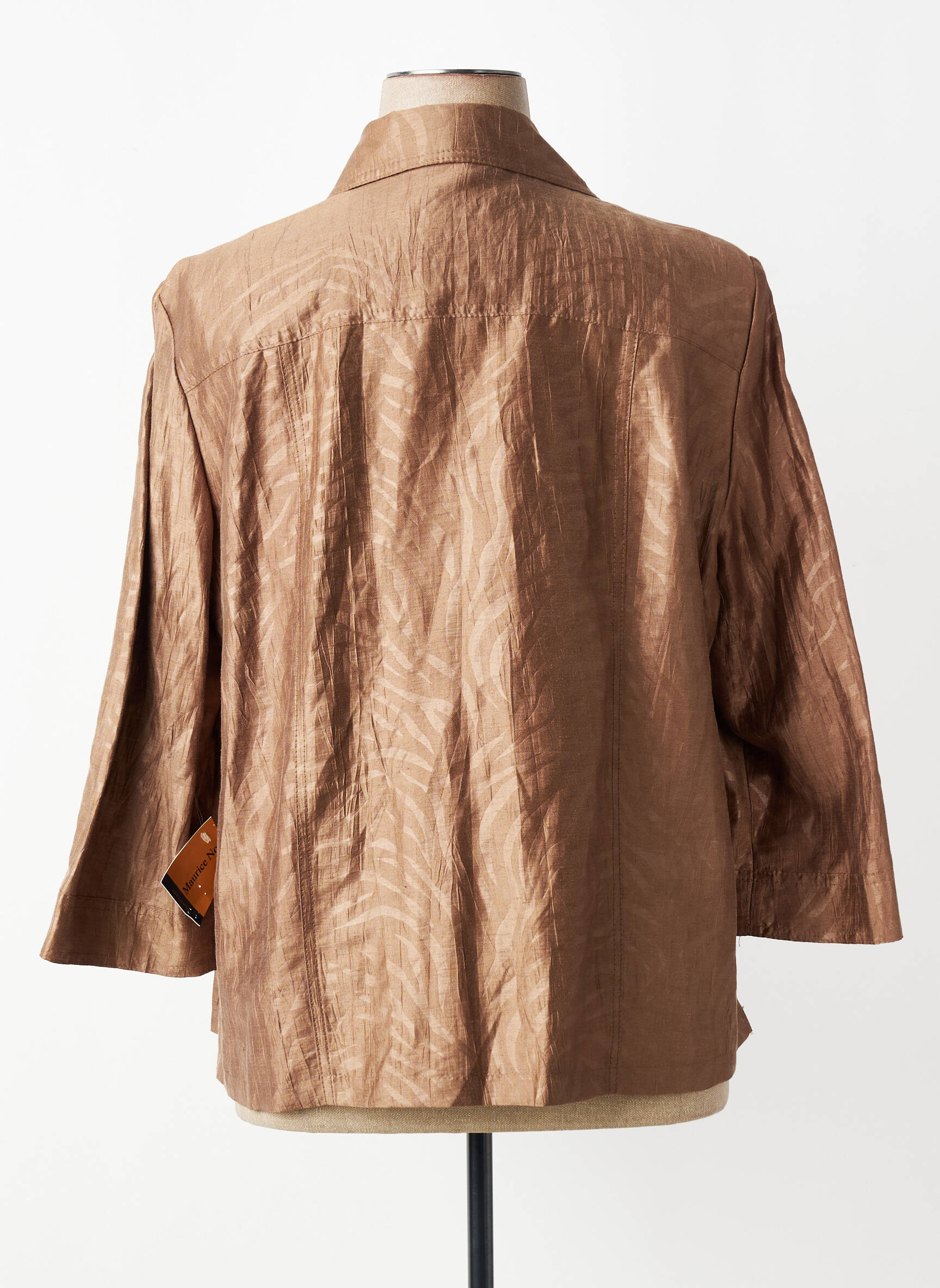 Veste chic fausses poches marron MAURICE NONET femme