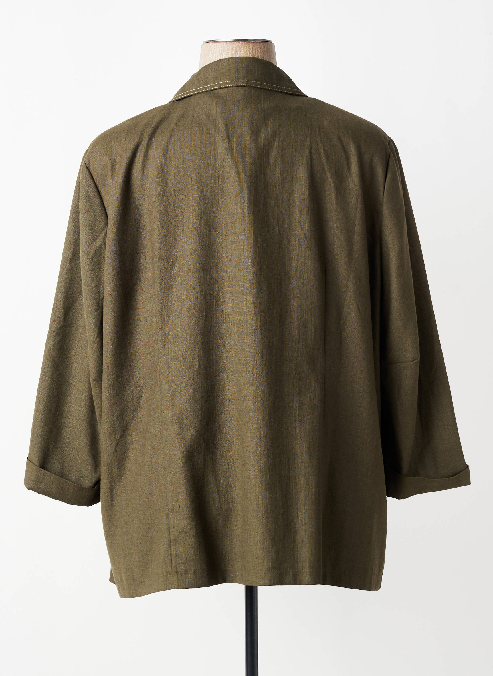 Veste casual col tailleur vert EUGEN KLEIN femme