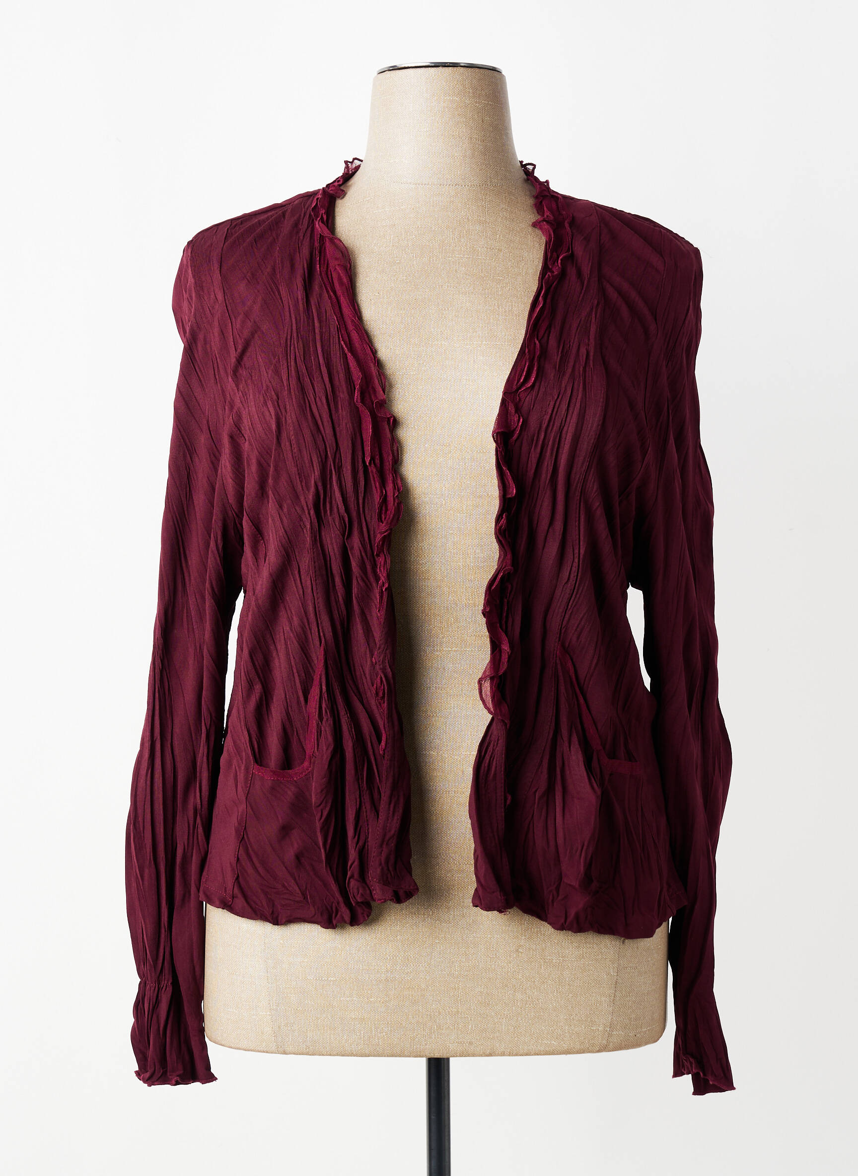 Gilet manches longues stretch rouge OLIVER JUNG femme