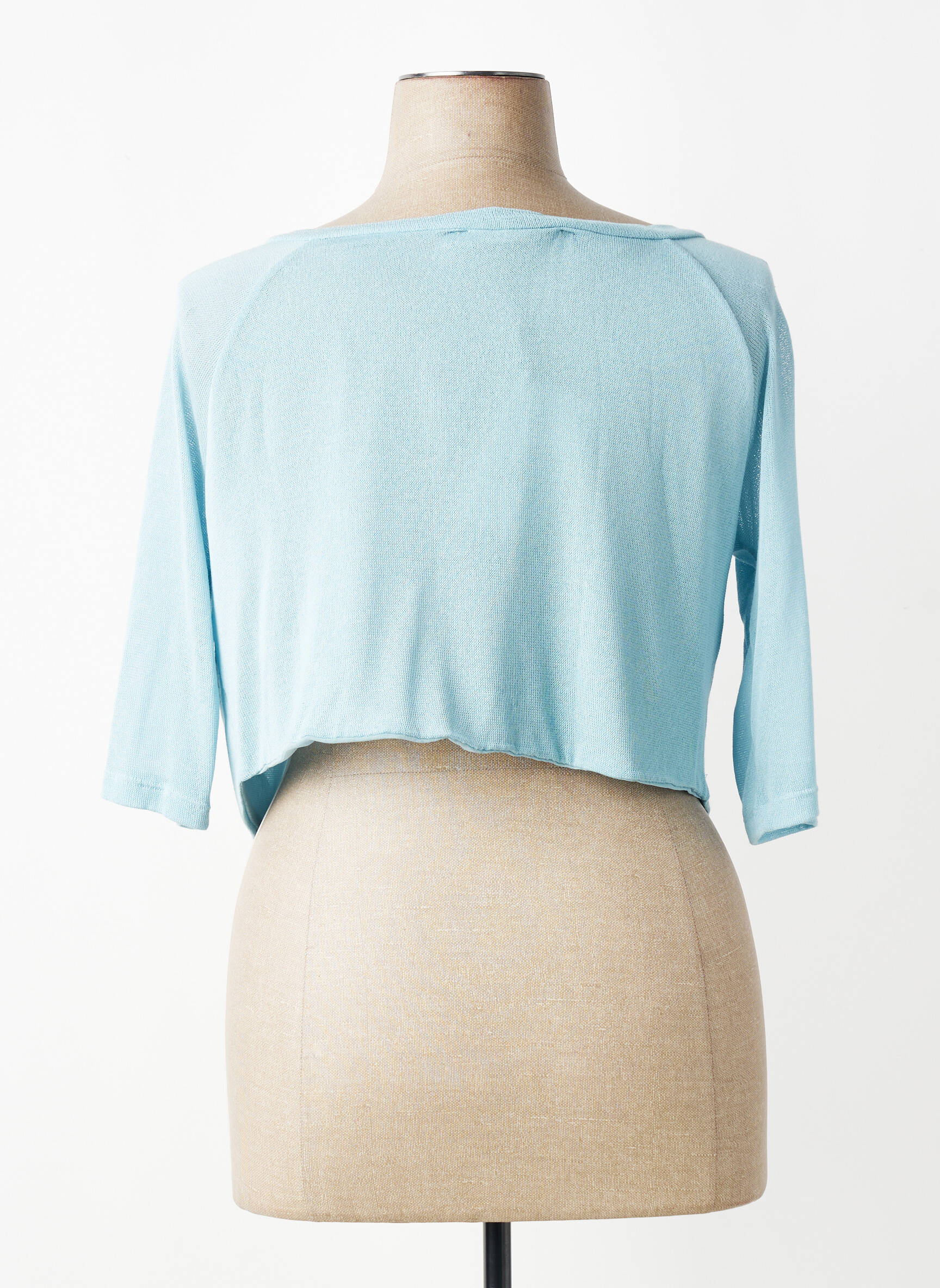 Boléro col rond bleu COCOMORE femme
