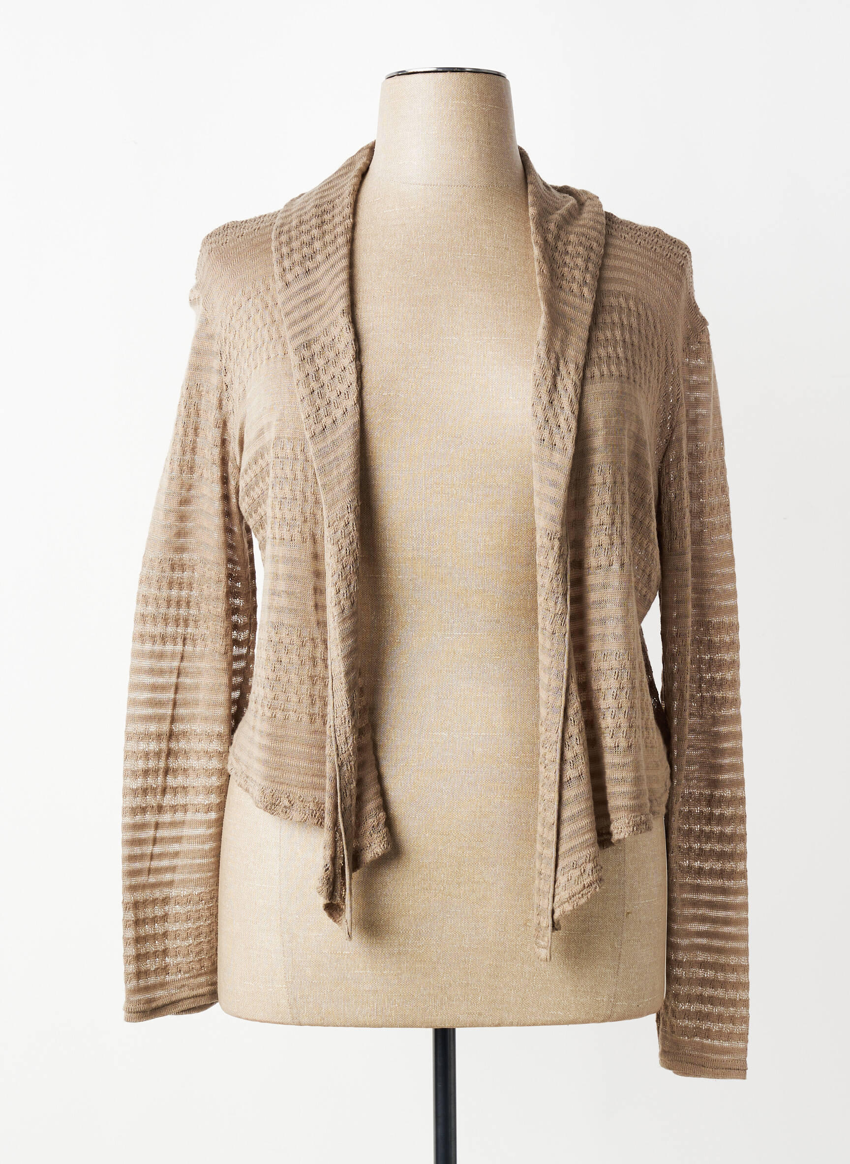 Gilet manches longues stretch marron MADO ET LES AUTRES femme