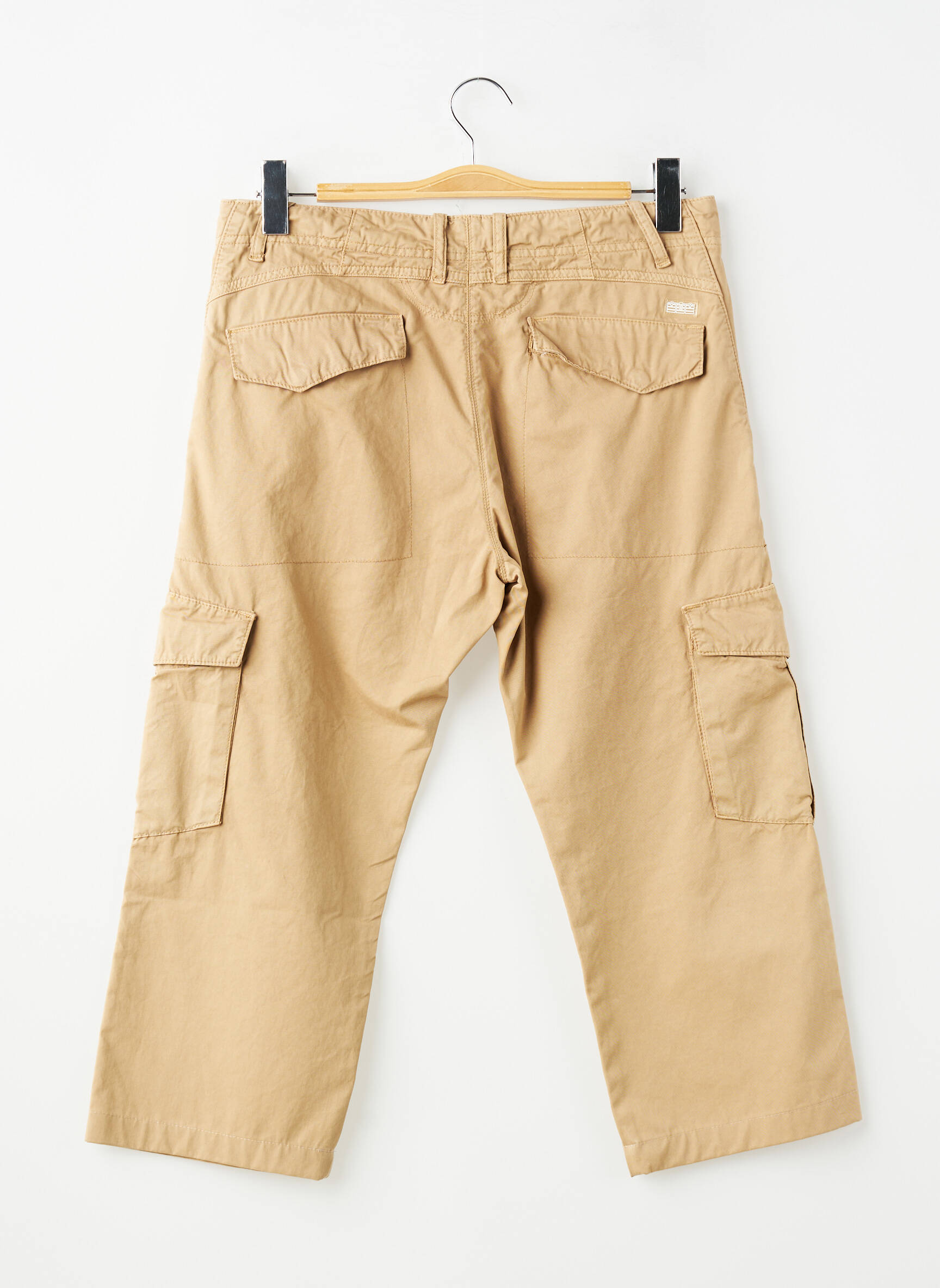 Pantalon large coupe droite taille normale beige SERGE BLANCO homme