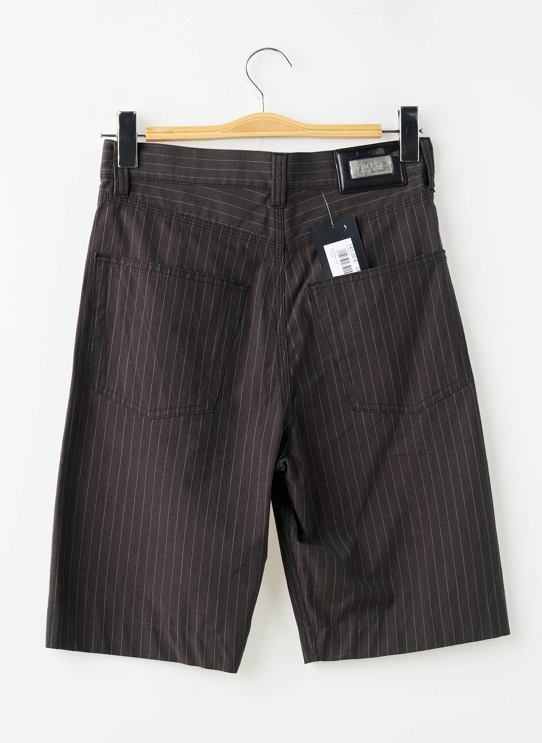 Bermuda tissage popeline taille haute gris HUGO BOSS homme