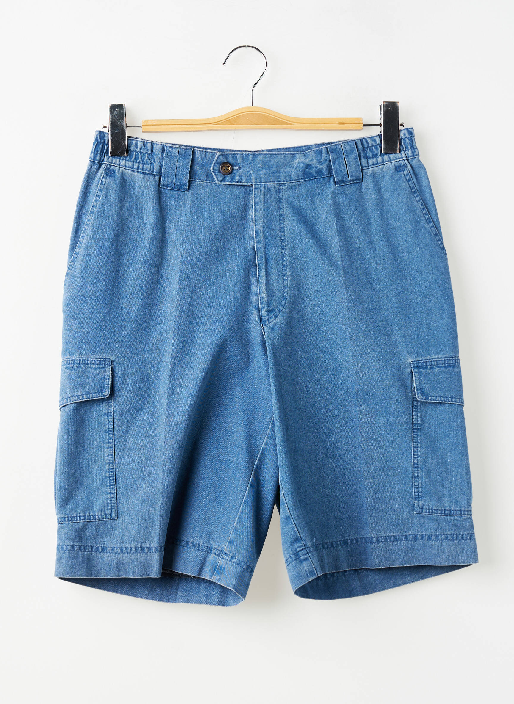 Bermuda taille élastique taille normale bleu MEYER homme