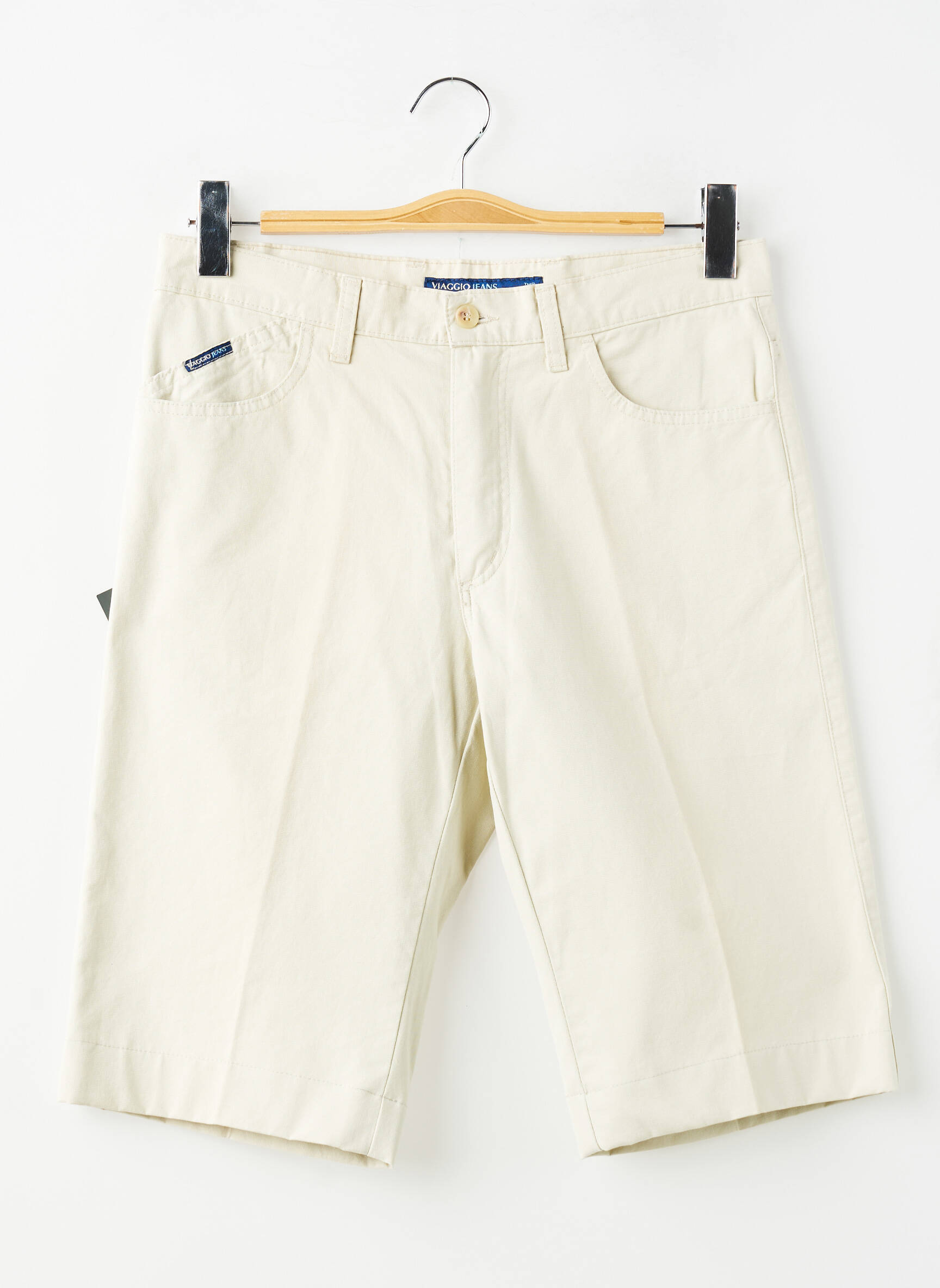 Bermuda tissage popeline taille normale vert VIAGGIO homme
