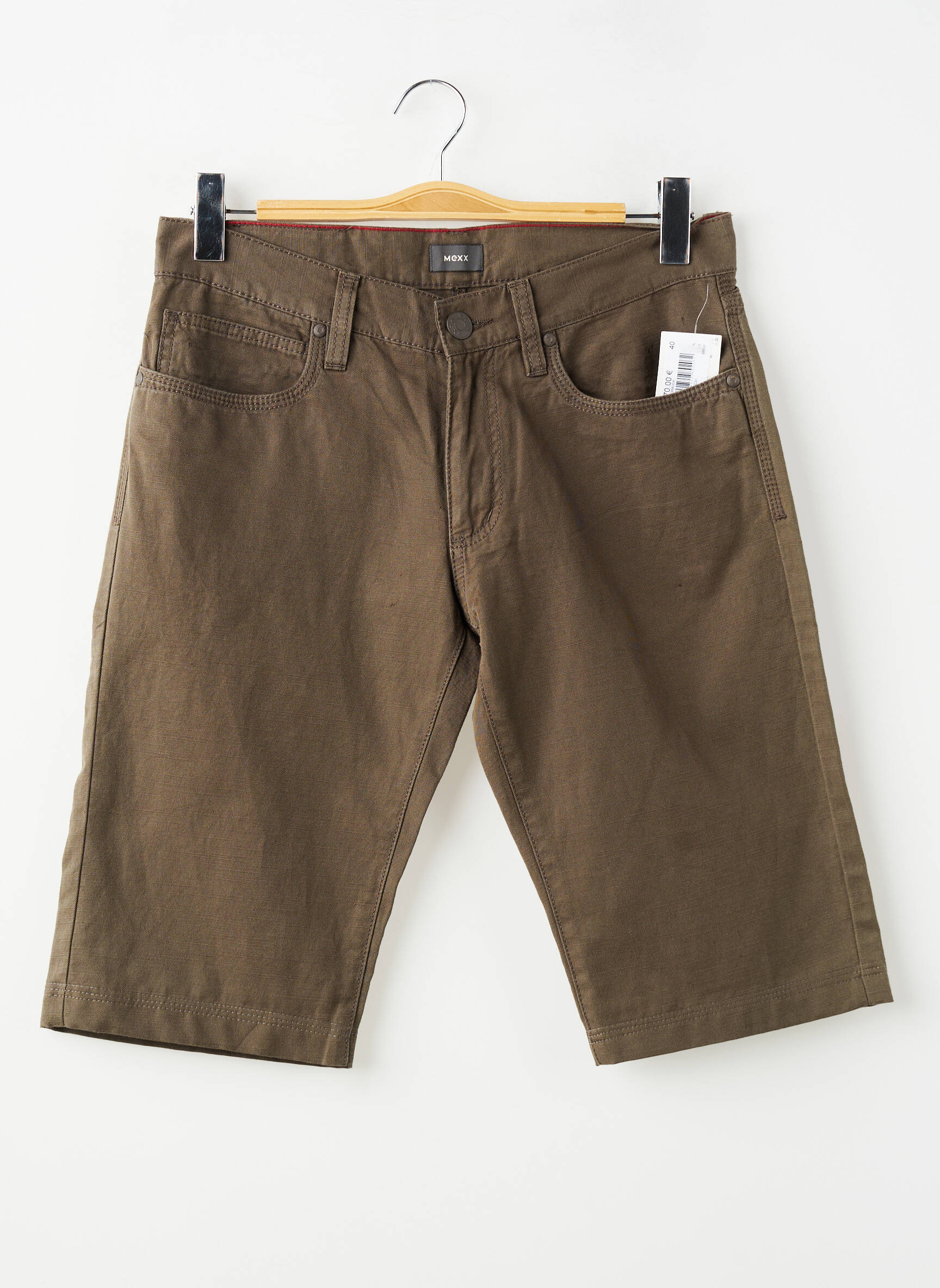 Bermuda tissage denim taille normale marron MEXX homme
