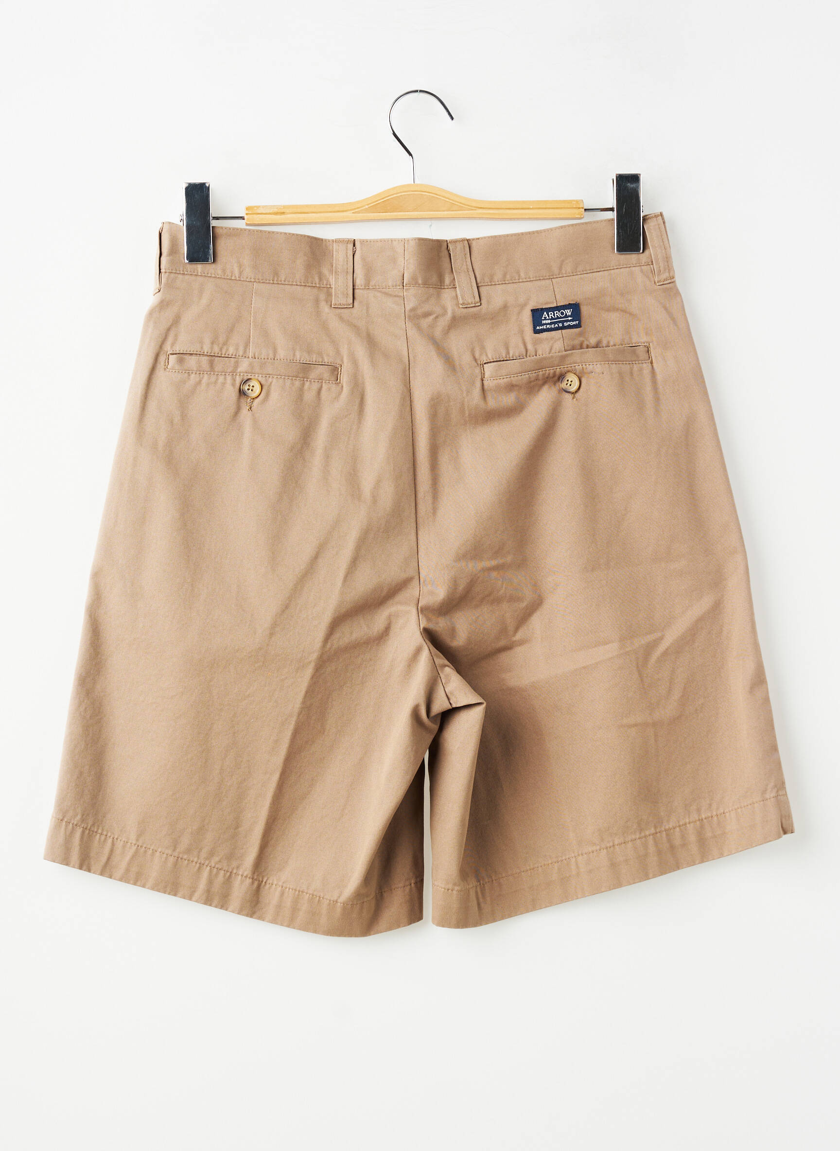 Short tissage popeline taille normale marron ARROW homme