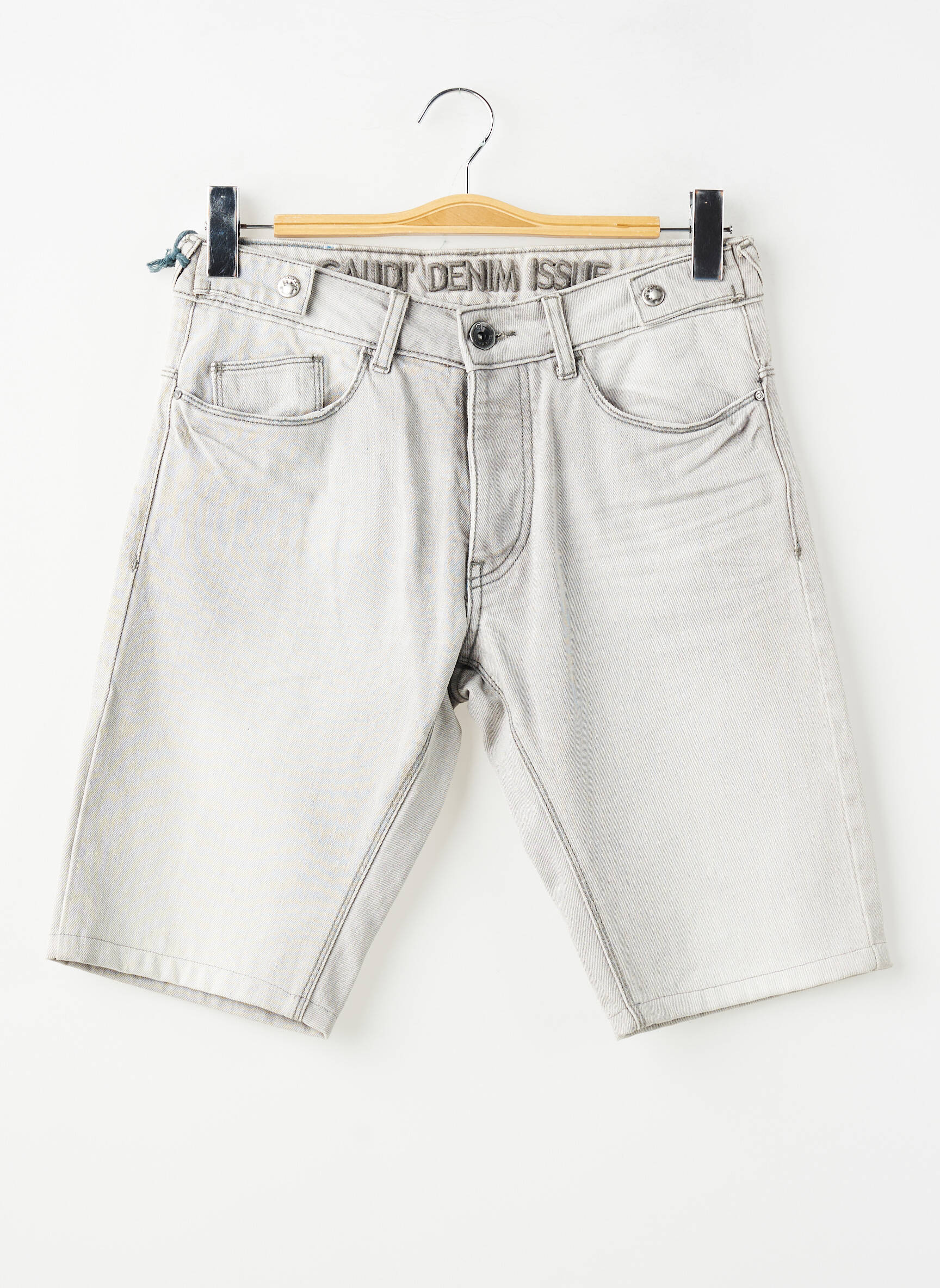 Bermuda tissage denim taille normale gris GAUDI homme