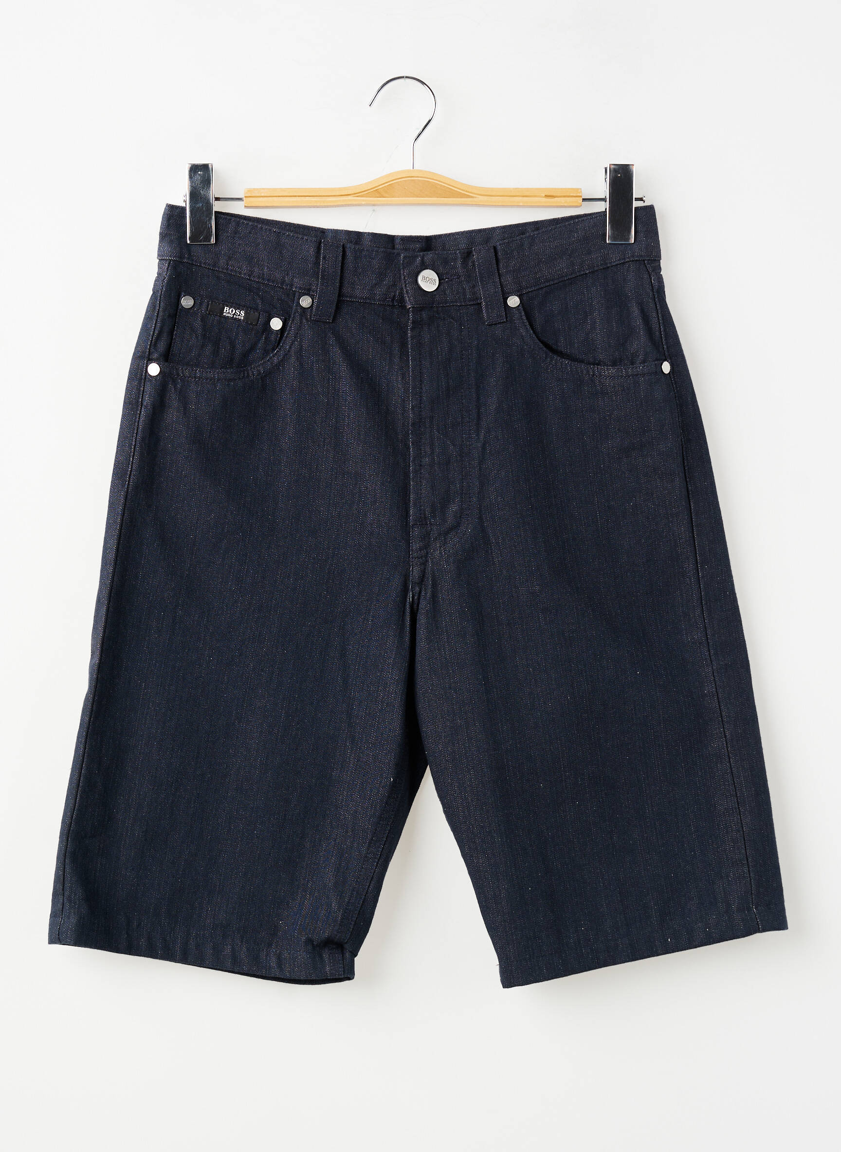 Bermuda tissage denim taille normale noir HUGO BOSS homme
