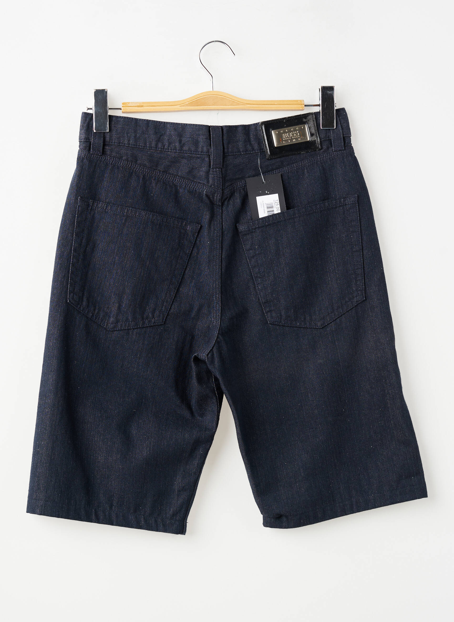 Bermuda tissage denim taille normale noir HUGO BOSS homme