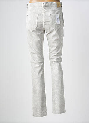 Pantalon slim tissage popeline taille normale gris BRUNO SAINT HILAIRE femme