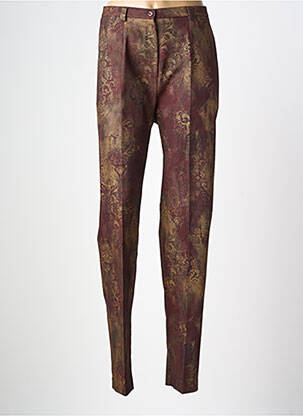 Pantalon slim taille haute taille haute rouge FRANCOISE DE FRANCE femme