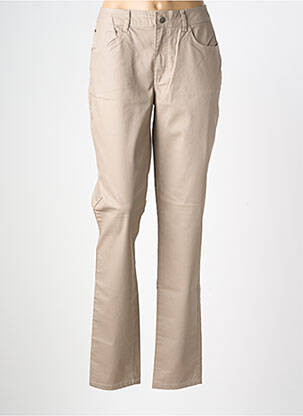 Pantalon slim tissage enduit taille normale beige MADO ET LES AUTRES femme
