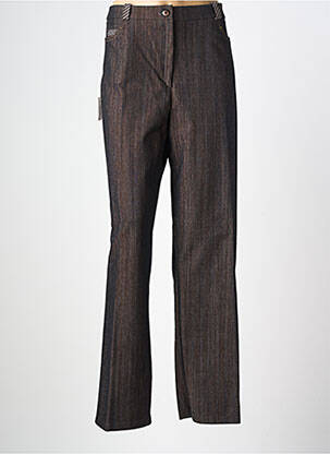 Pantalon droit stretch taille normale marron CHRISTINE LAURE femme