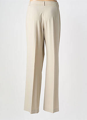 Pantalon droit tissage crêpe taille haute beige WEILL femme