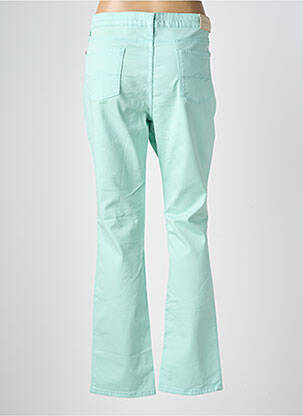 Pantalon slim tissage popeline taille normale vert VOTRE NOM femme