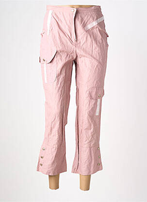 Pantacourt taille haute taille haute rose MOTYS COLLECTION femme