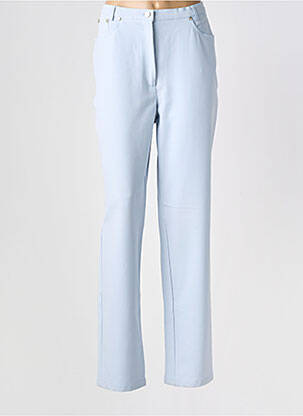 Pantalon droit fermeture zippée sous rabat boutonné taille normale bleu ROHMER SPORTSWEAR femme