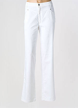 Pantalon droit tissage popeline taille normale blanc ROSA ROSAM femme
