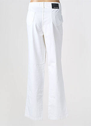 Pantalon droit tissage popeline taille normale blanc ROSA ROSAM femme